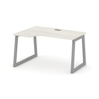 Style Project Fusion SN-5T1.SPA-001(L) (Дуб наварра/Серый) Стол рабочий эргономичный