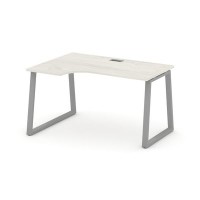 Style Project Fusion SN-6T1.SPA-001(L) (Дуб наварра/Серый) Стол рабочий эргономичный
