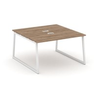 Style Project Fusion SN-4T1.DRS-022 (Дуб табак/Белый) Рабочая станция двухсторонняя