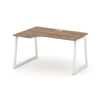 Style Project Fusion SN-4T1.SPA-002(L) (Дуб табак/Белый) Стол рабочий эргономичный