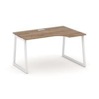 Style Project Fusion SN-4T1.SPA-002(R) (Дуб табак/Белый) Стол рабочий эргономичный