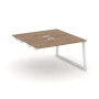 SN-5T1.DPRS-021 Стол приставка к опорным элементам, цвет ЛДСП дуб табак, м/к белый
