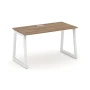 SN-5T1.SP-011 Стол рабочий, цвет ЛДСП дуб табак, белый металл