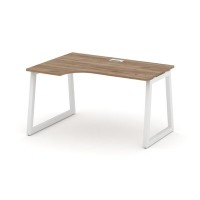 Style Project Fusion SN-5T1.SPA-002(L) (Дуб табак/Белый) Стол рабочий эргономичный