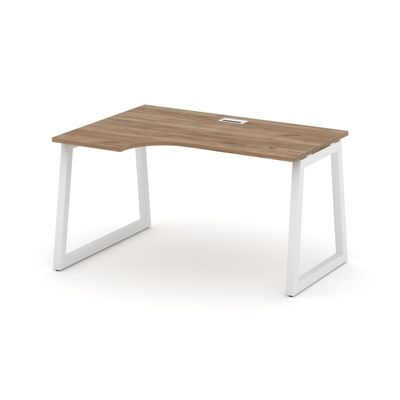 Style Project Fusion SN-5T1.SPA-002(L) (Дуб табак/Белый) Стол рабочий эргономичный