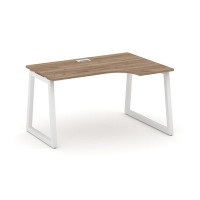 Style Project Fusion SN-5T1.SPA-011(R) (Дуб табак/Белый) Стол рабочий эргономичный