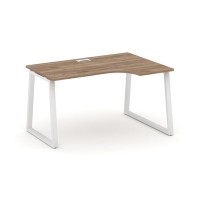 Style Project Fusion SN-6T1.SPA-001(R) (Дуб табак/Белый) Стол рабочий эргономичный