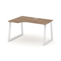 Style Project Fusion SN-6T1.SPA-002(L) (Дуб табак/Белый) Стол рабочий эргономичный