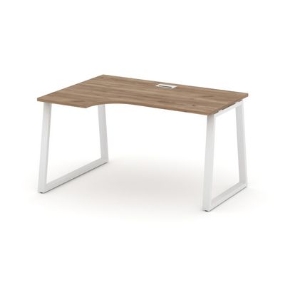 Style Project Fusion SN-6T1.SPA-021(L) (Дуб табак/Белый) Стол рабочий эргономичный