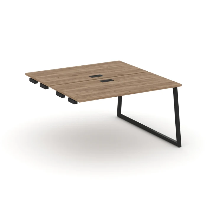 SN-4T1.DPRS-013 Стол приставка к опорным элементам, цвет дуб табак, черный м/к