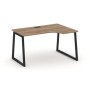 Style Project Fusion SN-4T1.SPA-021(R) (Дуб табак/Черный) Стол рабочий эргономичный