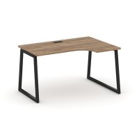 Style Project Fusion SN-4T1.SPA-022(R) (Дуб табак/Черный) Стол рабочий эргономичный