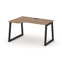 Style Project Fusion SN-5T1.SPA-011(L) (Дуб табак/Черный) Стол рабочий эргономичный