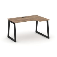 Style Project Fusion SN-5T1.SPA-011(R) (Дуб табак/Черный) Стол рабочий эргономичный