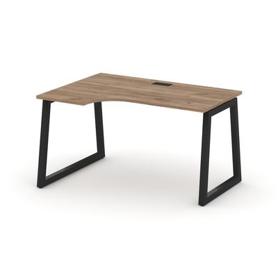 Style Project Fusion SN-5T1.SPA-021(L) (Дуб табак/Черный) Стол рабочий эргономичный