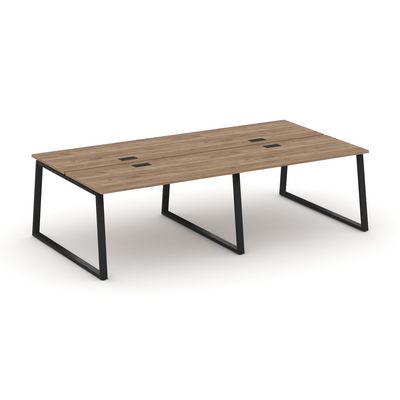 Style Project Fusion SN-6T1.DRS-051 (Дуб табак/Черный) Рабочая станция двухсторонняя