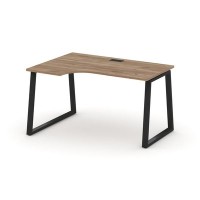 Style Project Fusion SN-6T1.SPA-011(L) (Дуб табак/Черный) Стол рабочий эргономичный