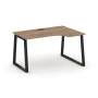 SN-6T1.SPA-011(R) Стол рабочий угловой, дуб табак ЛДСП, м/к черный
