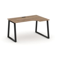 Style Project Fusion SN-6T1.SPA-021(R) (Дуб табак/Черный) Стол рабочий эргономичный