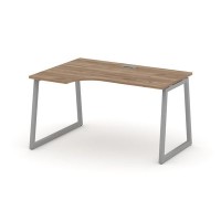 Style Project Fusion SN-4T1.SPA-022(L) (Дуб табак/Серый) Стол рабочий эргономичный