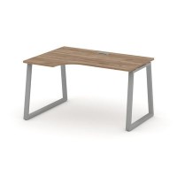 Style Project Fusion SN-6T1.SPA-021(L) (Дуб табак/Серый) Стол рабочий эргономичный