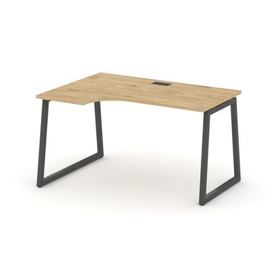 Style Project Fusion SN-4T1.SPA-001(L) (Тиквуд светлый/Антрацит) Стол рабочий эргономичный