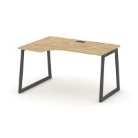 Style Project Fusion SN-4T1.SPA-002(L) (Тиквуд светлый/Антрацит) Стол рабочий эргономичный