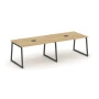 SN-4T1.SPRG-014 Стол для переговоров, тиквуд светлый ЛДСП, антрацит металл