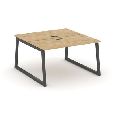 Style Project Fusion SN-5T1.DRS-023 (Тиквуд светлый/Антрацит) Рабочая станция двухсторонняя