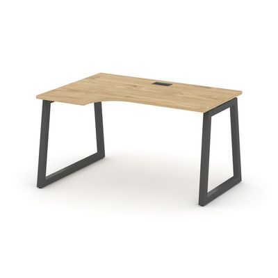 Style Project Fusion SN-5T1.SPA-002(L) (Тиквуд светлый/Антрацит) Стол рабочий эргономичный