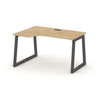 Style Project Fusion SN-5T1.SPA-012(L) (Тиквуд светлый/Антрацит) Стол рабочий эргономичный