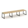 SN-5T1.SPRG-024.3 Стол переговорный, тиквуд светлый ЛДСП, антрацит металл