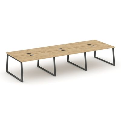 Style Project Fusion SN-6T1.DRS-071 (Тиквуд светлый/Антрацит) Рабочая станция двухсторонняя