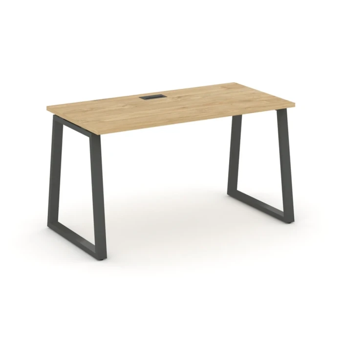 SN-6T1.SP-015 Стол письменный, ЛДСП тиквуд светлый, антрацит металл