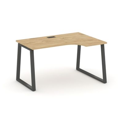 Style Project Fusion SN-6T1.SPA-022(R) (Тиквуд светлый/Антрацит) Стол рабочий эргономичный