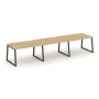 SN-6T1.SPRG-024.3 Стол переговорный, цвет тиквуд светлый, антрацит металл