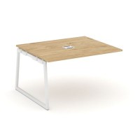 Style Project Fusion SN-4T1.NSPRG-033 (Тиквуд светлый/Белый) Проходной наборный элемент переговорного стола