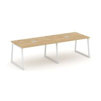 Style Project Fusion SN-4T1.SPRG-014 (Тиквуд светлый/Белый) Стол переговорный