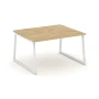 SN-4T1.SPRG-034.3 Стол переговорный, тиквуд светлый, белый металл