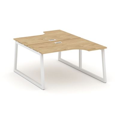 Style Project Fusion SN-5T1.DRPA-002 (Тиквуд светлый/Белый) Рабочая станция эргономичная