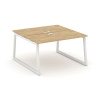 Style Project Fusion SN-5T1.DRS-023 (Тиквуд светлый/Белый) Рабочая станция двухсторонняя