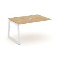 Style Project Fusion SN-5T1.NSPRG-004 (Тиквуд светлый/Белый) Проходной наборный элемент переговорного стола