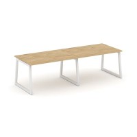 Style Project Fusion SN-5T1.SPRG-012.3 (Тиквуд светлый/Белый) Стол переговорный