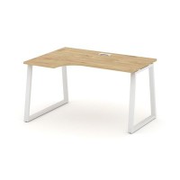 Style Project Fusion SN-6T1.SPA-002(L) (Тиквуд светлый/Белый) Стол рабочий эргономичный