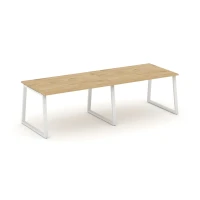 SN-6T1.SPRG-013.3 (Тиквуд светлый/Белый) Стол переговорный