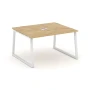 SN-6T1.SPRG-033 Переговорный стол, цвет ЛДСП тиквуд светлый, металл белый