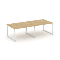 SN-6T1.SPRG-044.3 (Тиквуд светлый/Белый) Стол переговорный