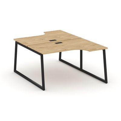 Style Project Fusion SN-4T1.DRPA-002 (Тиквуд светлый/Черный) Рабочая станция эргономичная