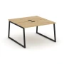 SN-4T1.DRS-011 Рабочая станция двухсторонняя, ЛДСП тиквуд светлый, черный