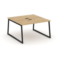 Style Project Fusion SN-4T1.DRS-014 (Тиквуд светлый/Черный) Рабочая станция двухсторонняя